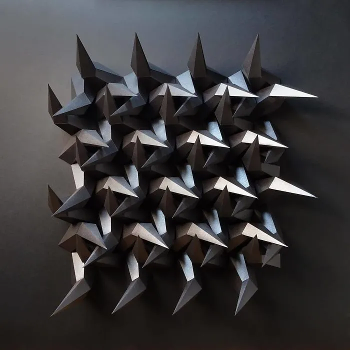 The Way This Engineer Turns Simple Sheets Of Paper Into Geometric Art Is Amazingly Satisfying (30 Pics)