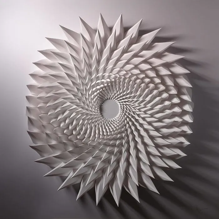The Way This Engineer Turns Simple Sheets Of Paper Into Geometric Art Is Amazingly Satisfying (30 Pics)