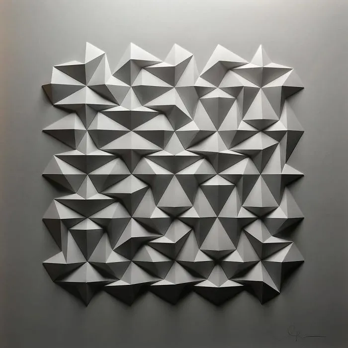 The Way This Engineer Turns Simple Sheets Of Paper Into Geometric Art Is Amazingly Satisfying (30 Pics)