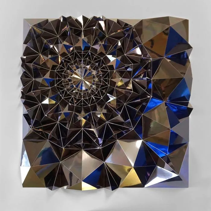 The Way This Engineer Turns Simple Sheets Of Paper Into Geometric Art Is Amazingly Satisfying (30 Pics)