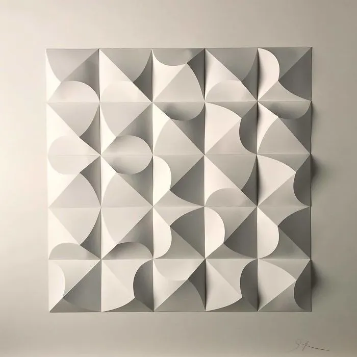 The Way This Engineer Turns Simple Sheets Of Paper Into Geometric Art Is Amazingly Satisfying (30 Pics)