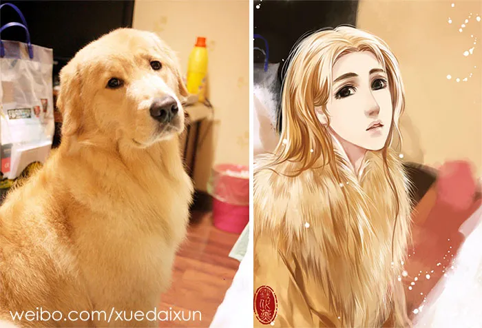 Chinese Artist Creates Human Version Of Cats And Dogs, And The Result Is On Point (22 Pics)