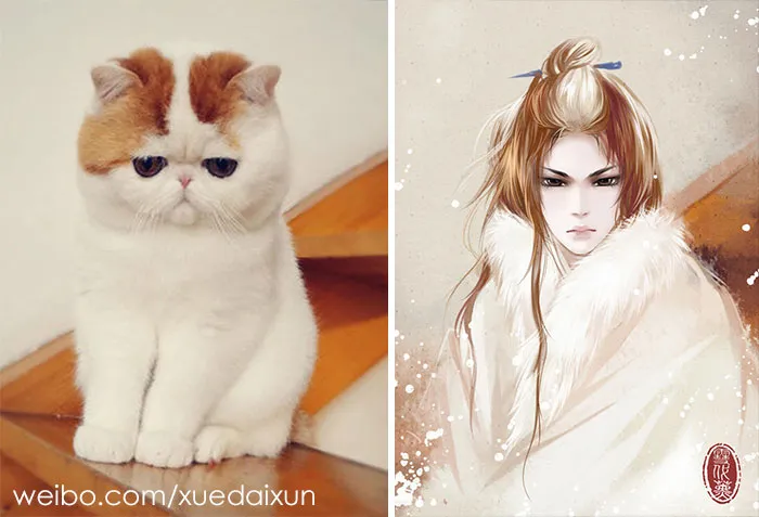 Chinese Artist Creates Human Version Of Cats And Dogs, And The Result Is On Point (22 Pics)