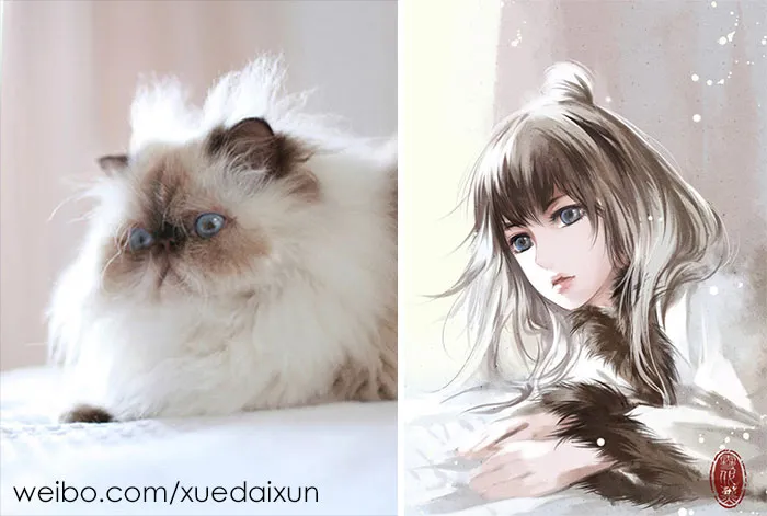 Chinese Artist Creates Human Version Of Cats And Dogs, And The Result Is On Point (22 Pics)