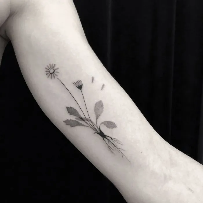 I Design Tattoos Inspired By Minimalism And Botanical Illustrations