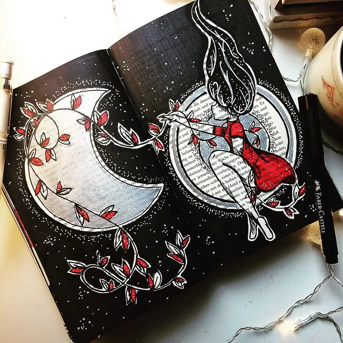 I Create Art On The Old Books I Find In Flea Markets (Part 3)