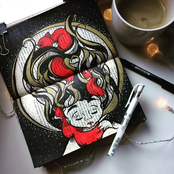I Create Art On The Old Books I Find In Flea Markets (Part 3)