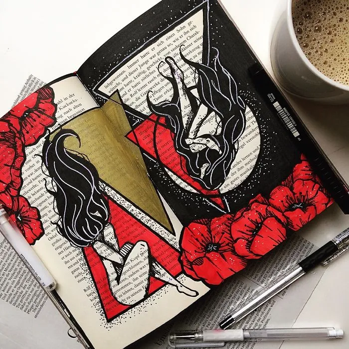I Create Art On The Old Books I Find In Flea Markets (Part 3)