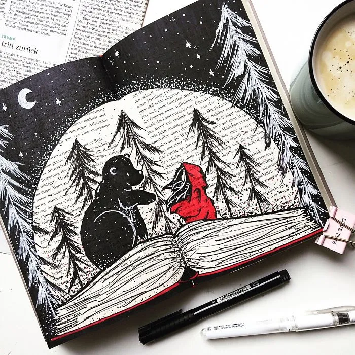 I Create Art On The Old Books I Find In Flea Markets (Part 3)