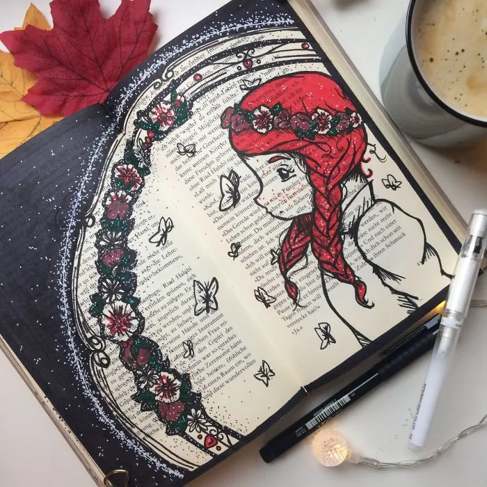 I Create Art On The Old Books I Find In Flea Markets (Part 3)
