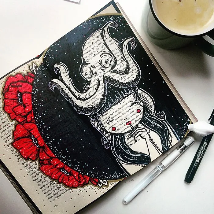 I Create Art On The Old Books I Find In Flea Markets (Part 3)