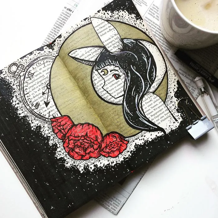 I Create Art On The Old Books I Find In Flea Markets (Part 3)