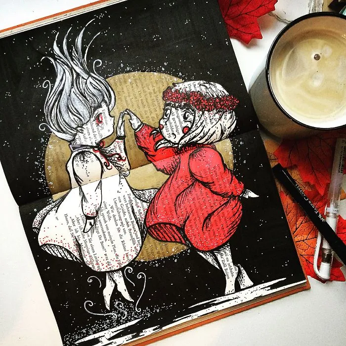 I Create Art On The Old Books I Find In Flea Markets (Part 3)