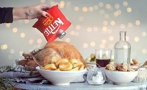 Kettle Chips Release 5 Limited Edition Crisp Pack Shaped Shakers With Their Seasoning For Christmas