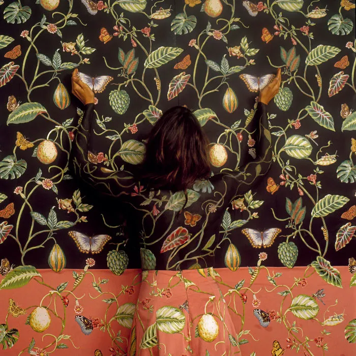 Artist Paints Her Body And Makes It Disappear Into Floral Backgrounds