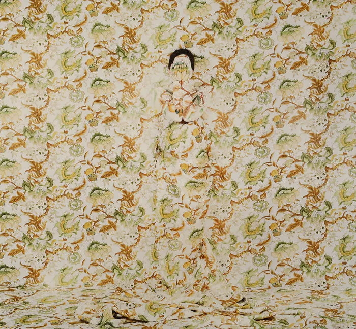 Artist Paints Her Body And Makes It Disappear Into Floral Backgrounds