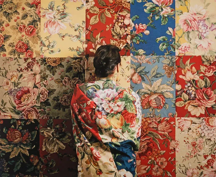 Artist Paints Her Body And Makes It Disappear Into Floral Backgrounds