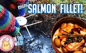 Salmon Cooked On A Mini Geyser In Iceland
