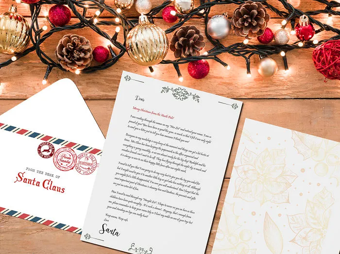 [free Download] A Letter From Santa Claus + Stamped Envelope – A Mum Made It For Her Baby, And Wants To Share It With Children Around The World