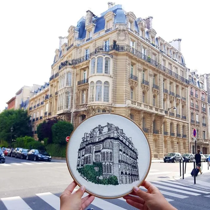 Traveling Couple Recreate The Architecture Of European Cities With Charming Embroidery