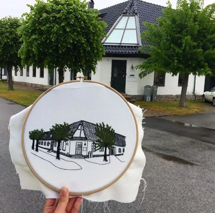 Traveling Couple Recreate The Architecture Of European Cities With Charming Embroidery