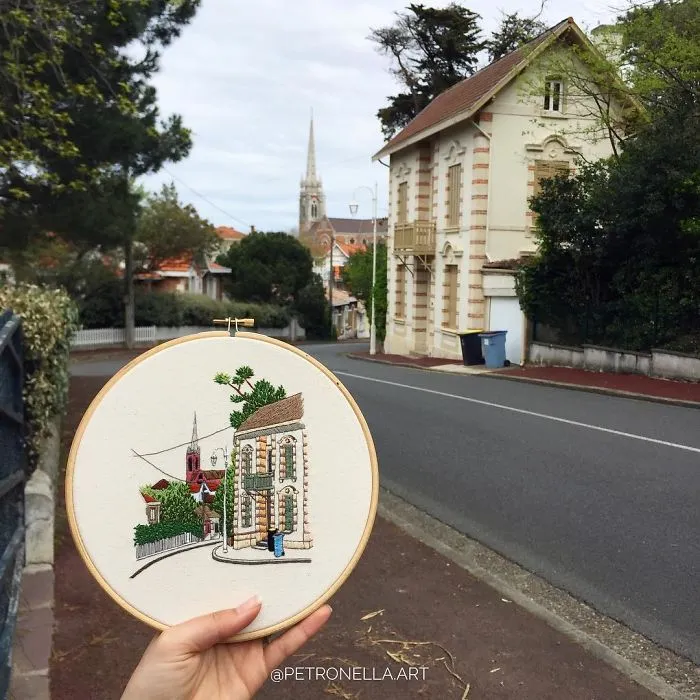 Traveling Couple Recreate The Architecture Of European Cities With Charming Embroidery