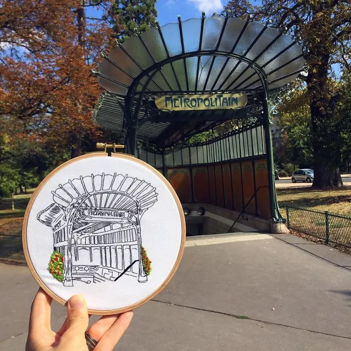 Traveling Couple Recreate The Architecture Of European Cities With Charming Embroidery