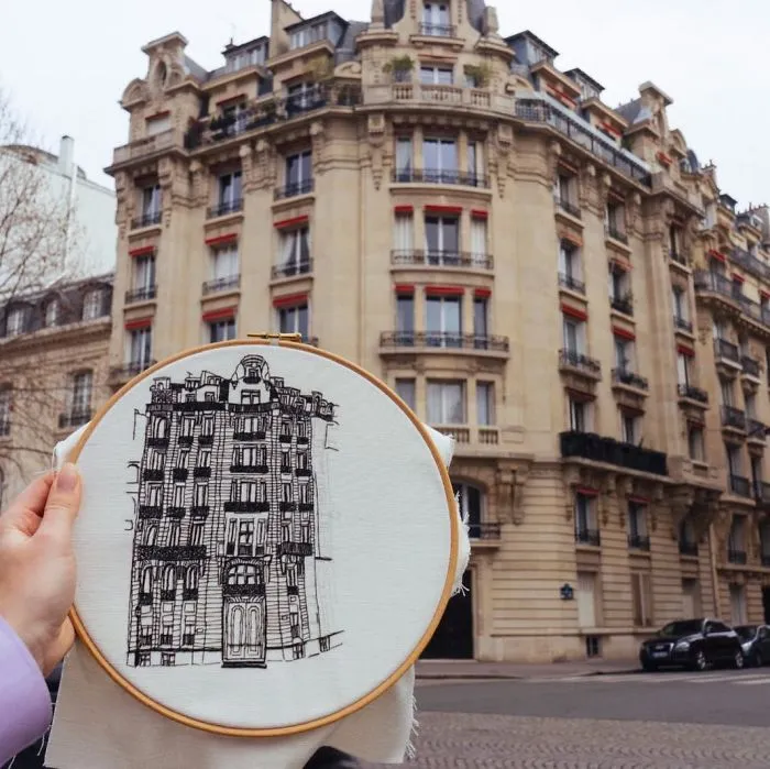 Traveling Couple Recreate The Architecture Of European Cities With Charming Embroidery