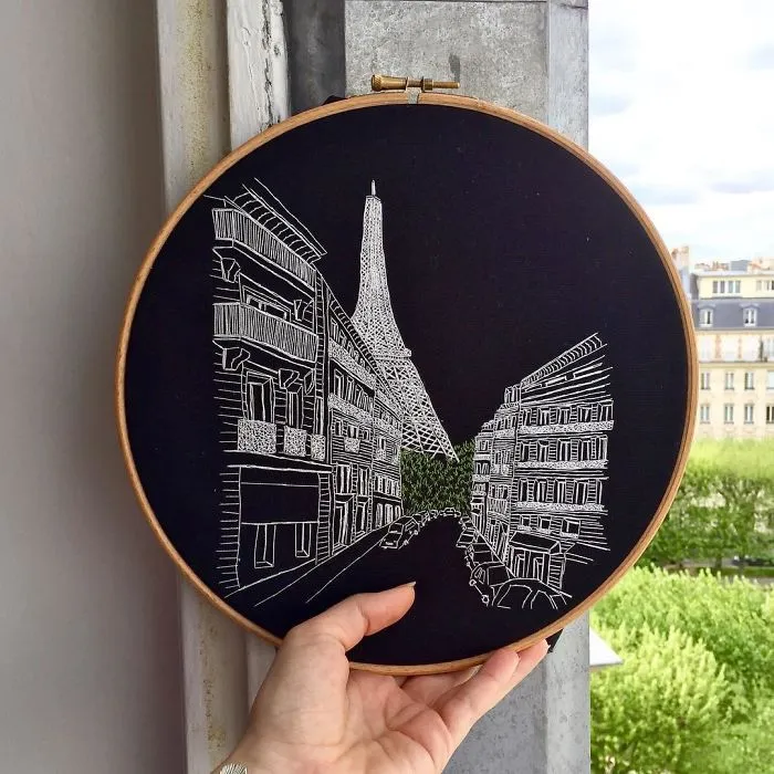 Traveling Couple Recreate The Architecture Of European Cities With Charming Embroidery