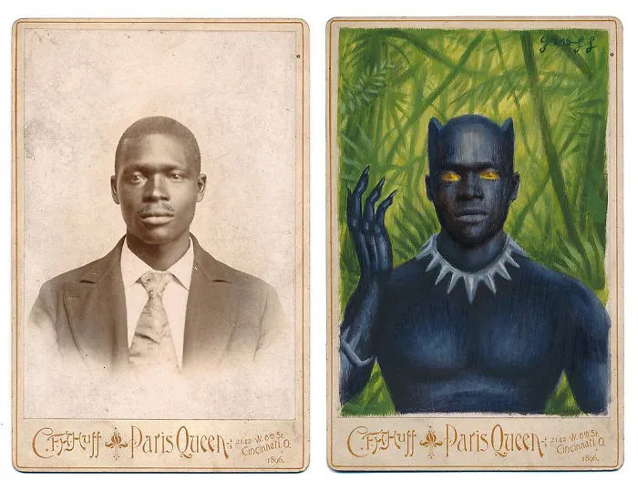 Artist Turns Vintage Portraits Into Heroes Of Pop Culture