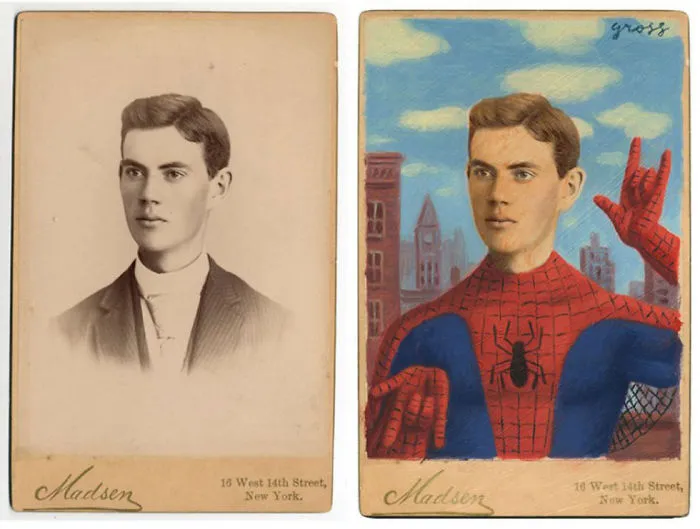 Artist Turns Vintage Portraits Into Heroes Of Pop Culture