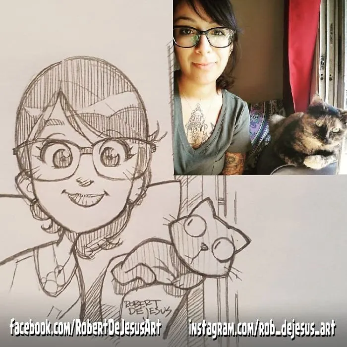 Illustrator Turns People And Their Pets Into Cartoon Characters (New Pics)