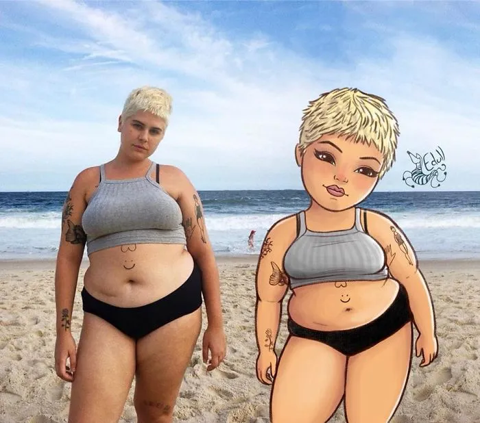 Cansado de los prejuicios contra las mujeres de talla grande, este artista las convirtió en arte