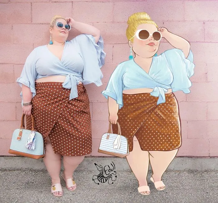Cansado de los prejuicios contra las mujeres de talla grande, este artista las convirtió en arte