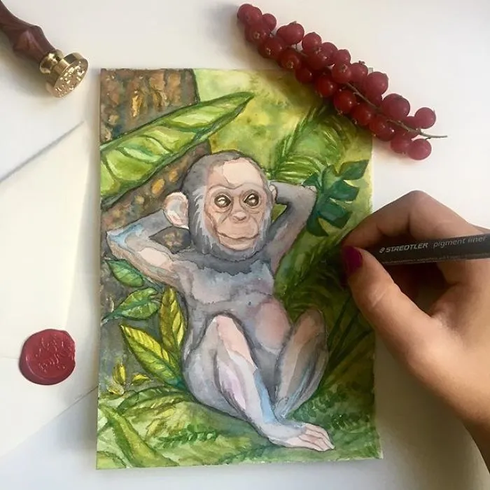 I Use Watercolor And A Black Pen To Create Illustrations That Inspire People To See The Beauty Of Nature
