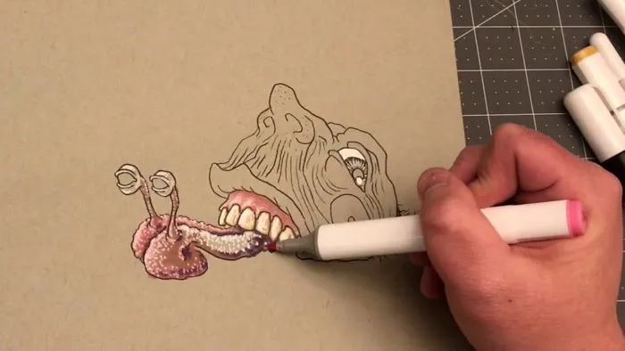 I Drew A Weird Snail Face.