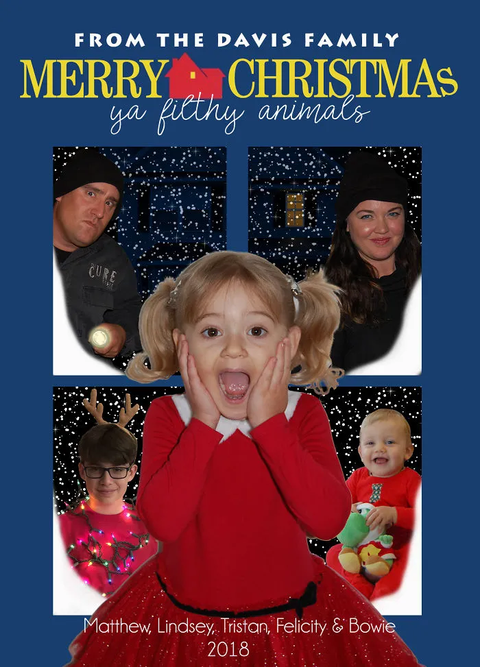 Home Alone Theme Christmas Card