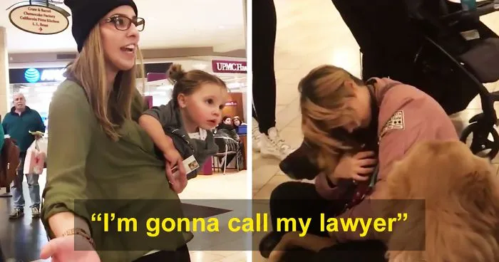 'Entitled' Mom Asks If Her Child Can Pet Service Dogs, Can't Take "No" For An Answer