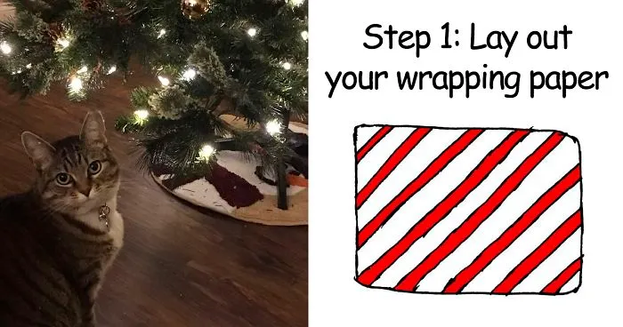 "How To Wrap A Present When You Have A Cat" (8 Pics)