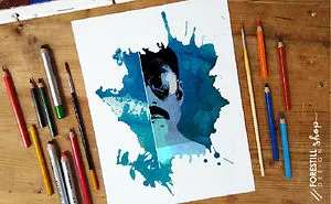 Freddie Mercury Turned Into Pure Aquarelle Art