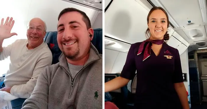 Father Books 6 Flights To Stay With His Flight Attendant Daughter On Christmas