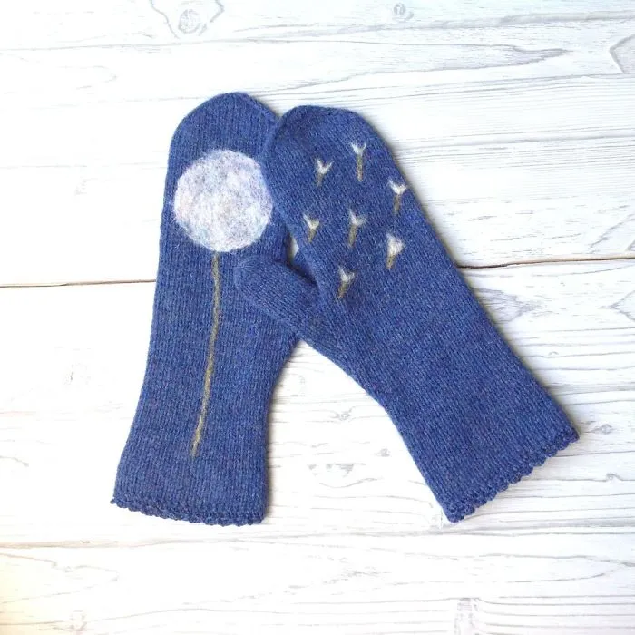 Cosy Felted Mittens With Forest Animals And Magical Characters