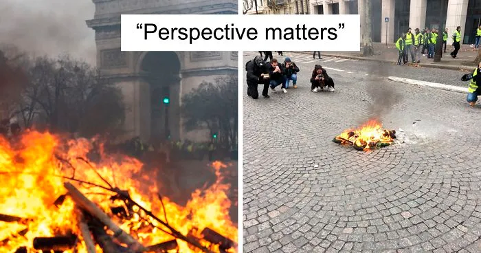Someone Shows How Paris Protest Fire 'Actually Looked', Gets Shut Down With Facts