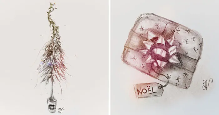 I Made Little Festive Sketches For Every Day In December Leading Up To The Yule Solstice