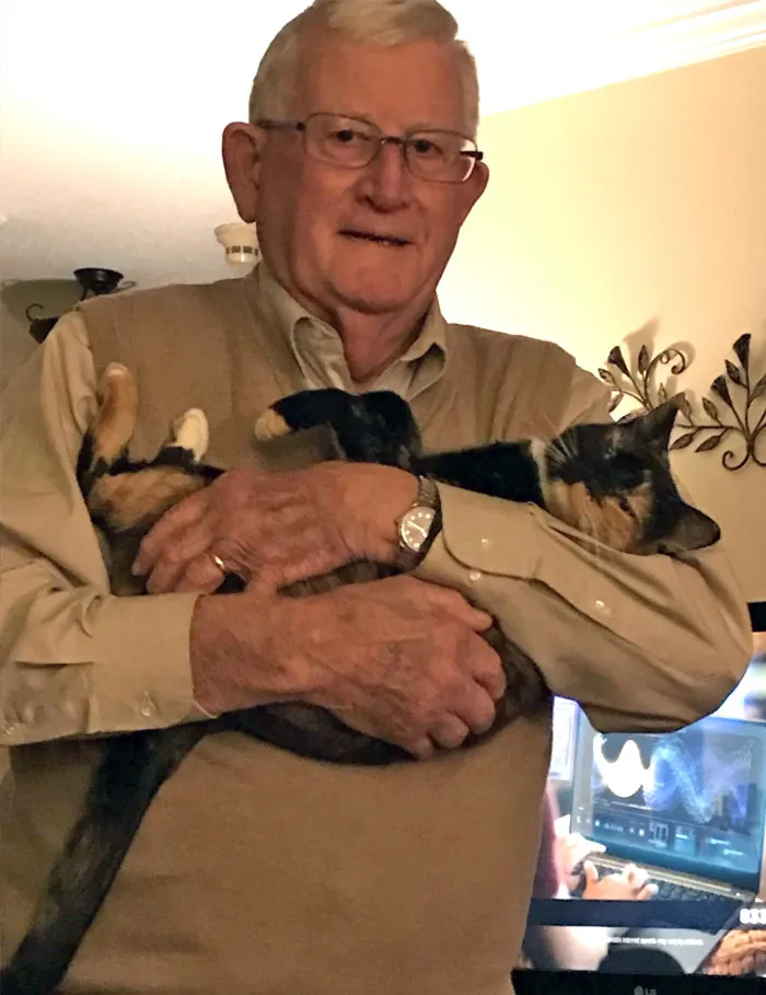 My Dad Went From "I Don’t Want That Dang Cat" To Carrying Her To "Her Room" For Bed Each Night