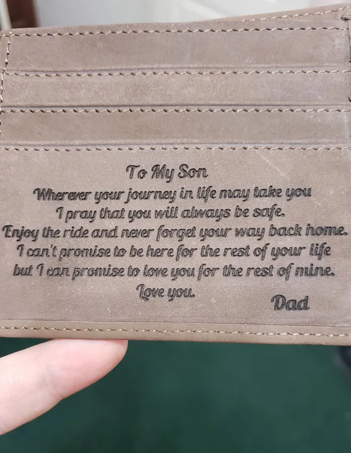 My Dad Got Me Right In The Feels Today With A Wallet
