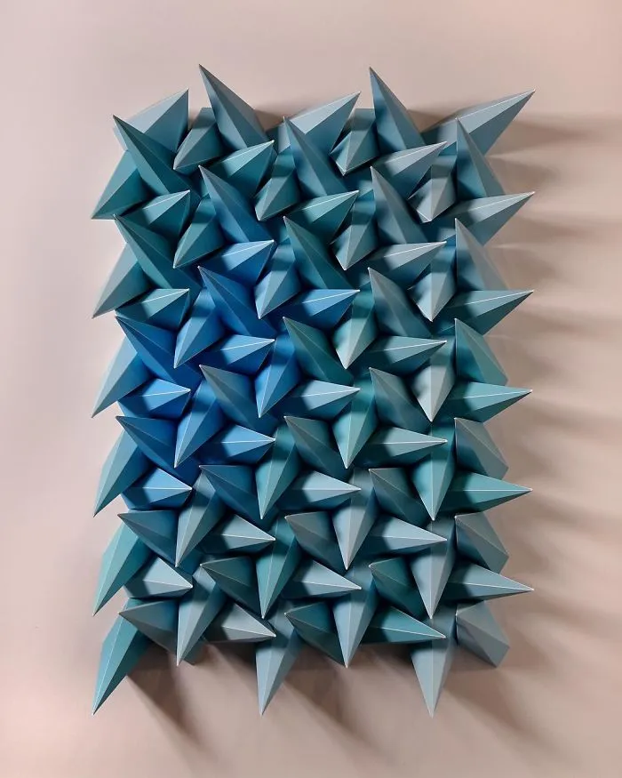 The Way This Engineer Turns Simple Sheets Of Paper Into Geometric Art Is Amazingly Satisfying (30 Pics)