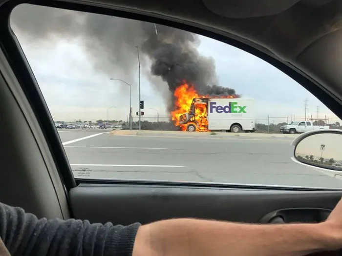 My Friend Got Notice About Delayed Package, Then Sent Me This On His Drive Home Saying "So That's What Happened"