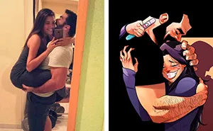 Este artista que ilustra su vida diaria junto a su esposa anuncia que van a tener un bebé, y comparte sus dificultades en 8 cómics