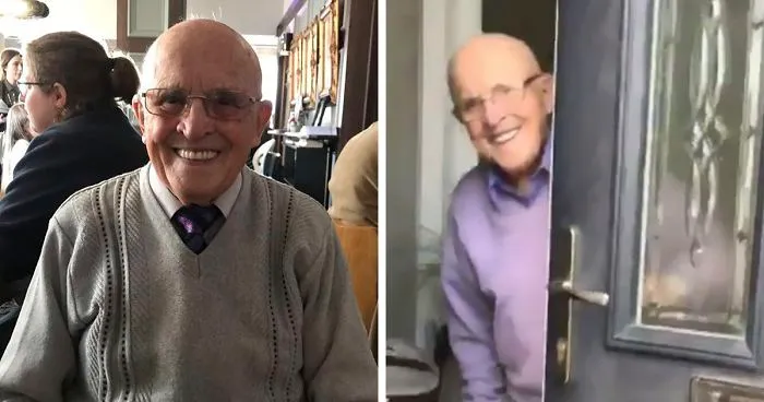 The Way This 87 Y/O Grandpa Reacts Every Time His Granddaughter Comes To Visit Him Goes Viral